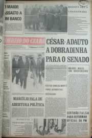 Página do jornal Correio do Ceará de março de 1973