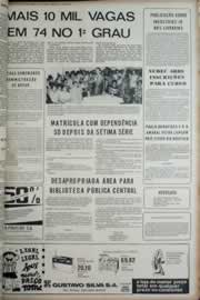 Página do jornal Correio do Ceará de março de 1973
