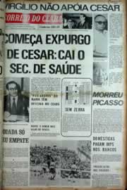 Página do jornal Correio do Ceará de abril de 1973
