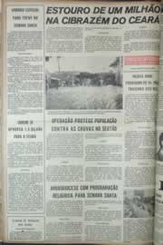 Página do jornal Correio do Ceará de abril de 1973