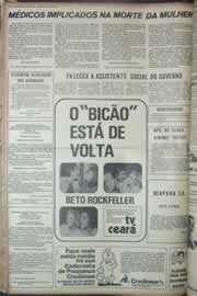 Página do jornal Correio do Ceará de abril de 1973