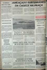 Página do jornal Correio do Ceará de abril de 1973