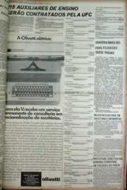 Página do jornal Correio do Ceará de abril de 1973