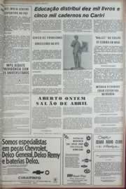Página do jornal Correio do Ceará de abril de 1973