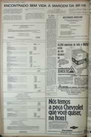 Página do jornal Correio do Ceará de abril de 1973