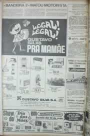 Página do jornal Correio do Ceará de maio de 1973