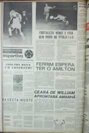 Página do jornal Correio do Ceará de maio de 1973