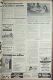 Página do jornal Correio do Ceará de maio de 1973