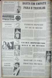 Página do jornal Correio do Ceará de maio de 1973