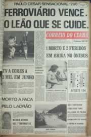 Página do jornal Correio do Ceará de maio de 1973
