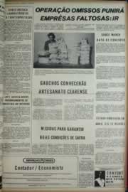 Página do jornal Correio do Ceará de maio de 1973