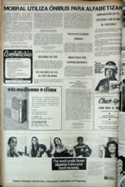 Página do jornal Correio do Ceará de maio de 1973