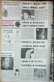 Página do jornal Correio do Ceará de maio de 1973