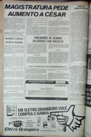 Página do jornal Correio do Ceará de maio de 1973