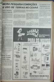 Página do jornal Correio do Ceará de maio de 1973