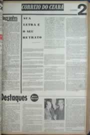 Página do jornal Correio do Ceará de maio de 1973