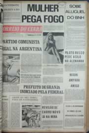 Página do jornal Correio do Ceará de maio de 1973