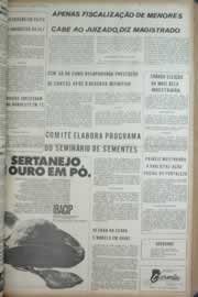 Página do jornal Correio do Ceará de maio de 1973