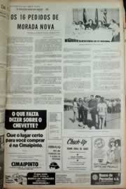 Página do jornal Correio do Ceará de junho de 1973