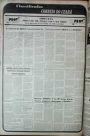 Página do jornal Correio do Ceará de junho de 1973