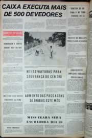 Página do jornal Correio do Ceará de junho de 1973