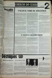 Página do jornal Correio do Ceará de junho de 1973