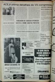 Página do jornal Correio do Ceará de junho de 1973