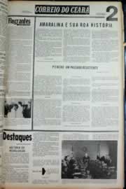 Página do jornal Correio do Ceará de junho de 1973