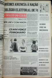 Página do jornal Correio do Ceará de junho de 1973