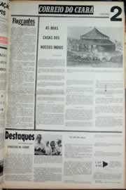 Página do jornal Correio do Ceará de junho de 1973
