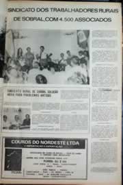 Página do jornal Correio do Ceará de junho de 1973