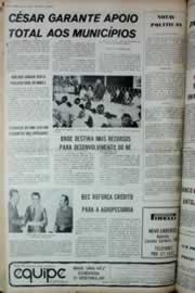Página do jornal Correio do Ceará de julho de 1973