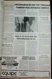 Página do jornal Correio do Ceará de julho de 1973