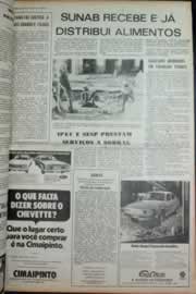 Página do jornal Correio do Ceará de julho de 1973