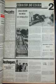 Página do jornal Correio do Ceará de julho de 1973
