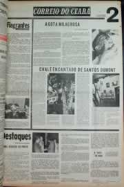 Página do jornal Correio do Ceará de julho de 1973