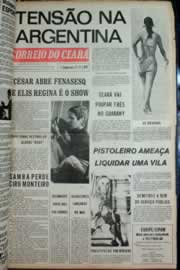 Página do jornal Correio do Ceará de julho de 1973