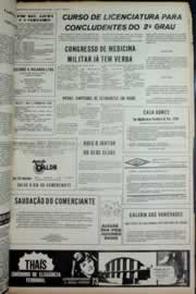 Página do jornal Correio do Ceará de julho de 1973