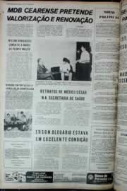Página do jornal Correio do Ceará de julho de 1973