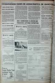 Página do jornal Correio do Ceará de julho de 1973