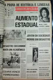 Página do jornal Correio do Ceará de julho de 1973