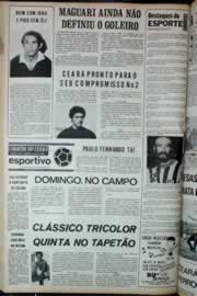 Página do jornal Correio do Ceará de julho de 1973
