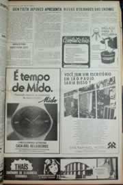 Página do jornal Correio do Ceará de julho de 1973