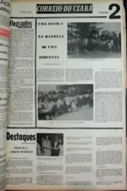 Página do jornal Correio do Ceará de julho de 1973