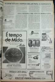 Página do jornal Correio do Ceará de julho de 1973