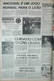 Página do jornal Correio do Ceará de dezembro de 1973