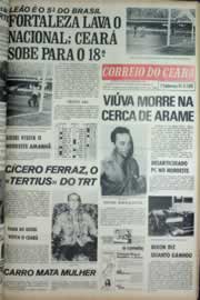 Página do jornal Correio do Ceará de dezembro de 1973