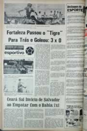 Página do jornal Correio do Ceará de dezembro de 1973