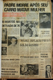 Página do jornal Correio do Ceará de janeiro de 1974