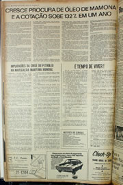 Página do jornal Correio do Ceará de janeiro de 1974